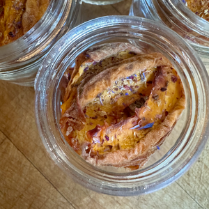 Dried Peaches with Flower Salt