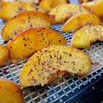 Dried Peaches with Flower Salt