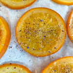 Candied Oranges with Flower Salt