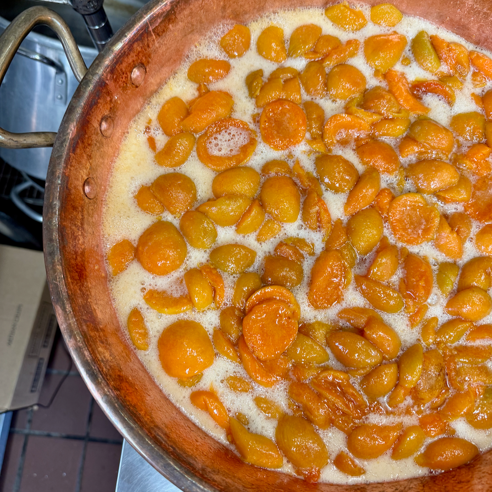 Apricot with Blackberry Honey & Fig Leaf