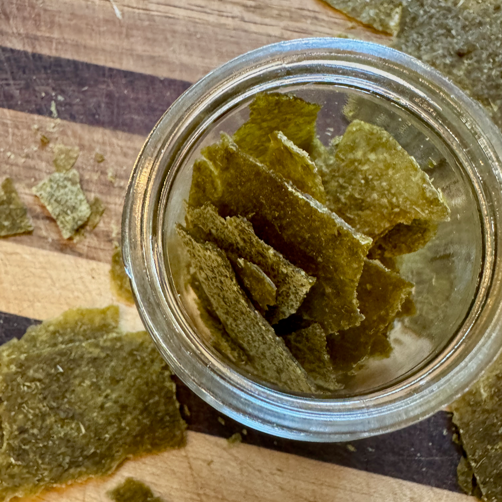 Apple Matcha Fruit Leather Chips