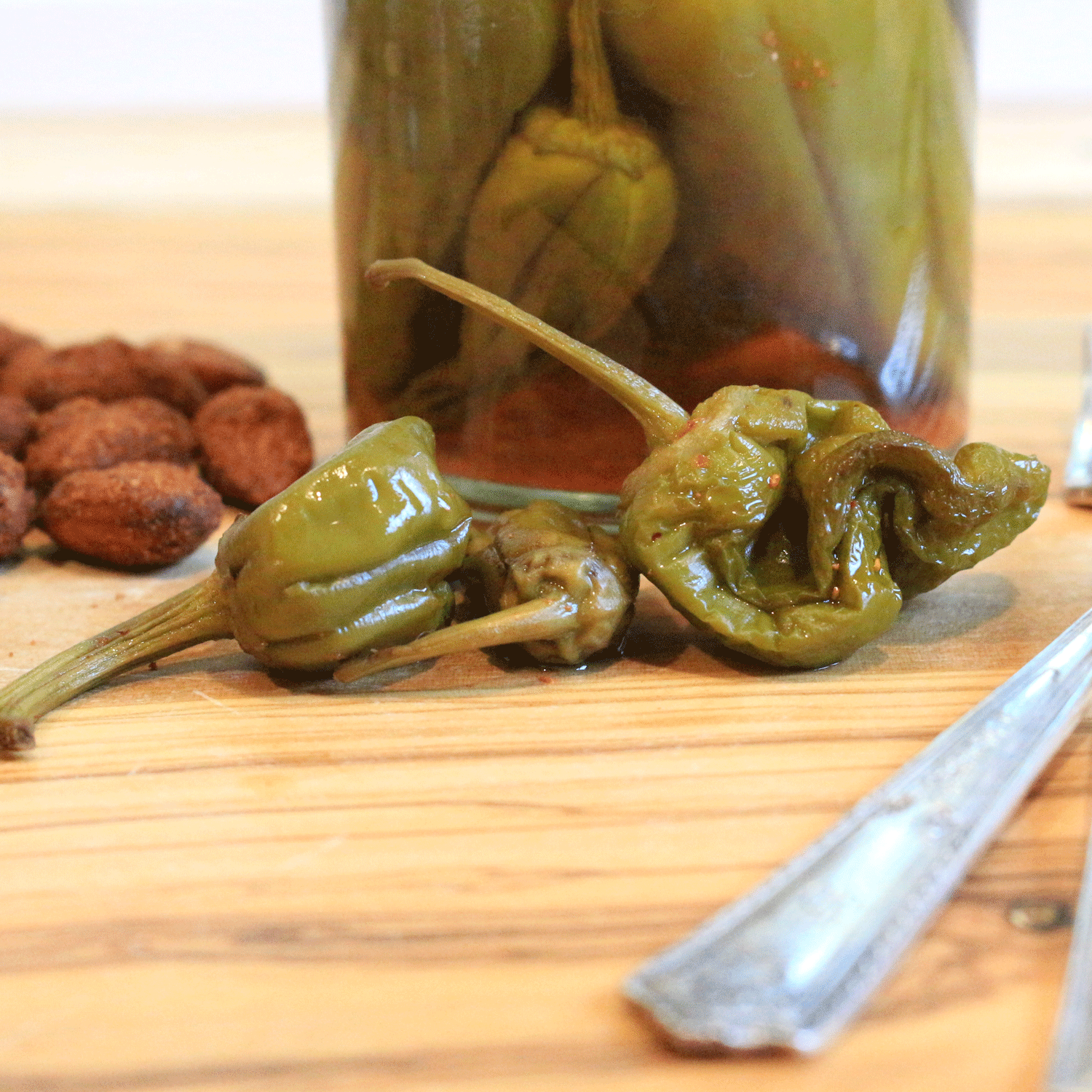 Smoked Padron Pepper Pickles